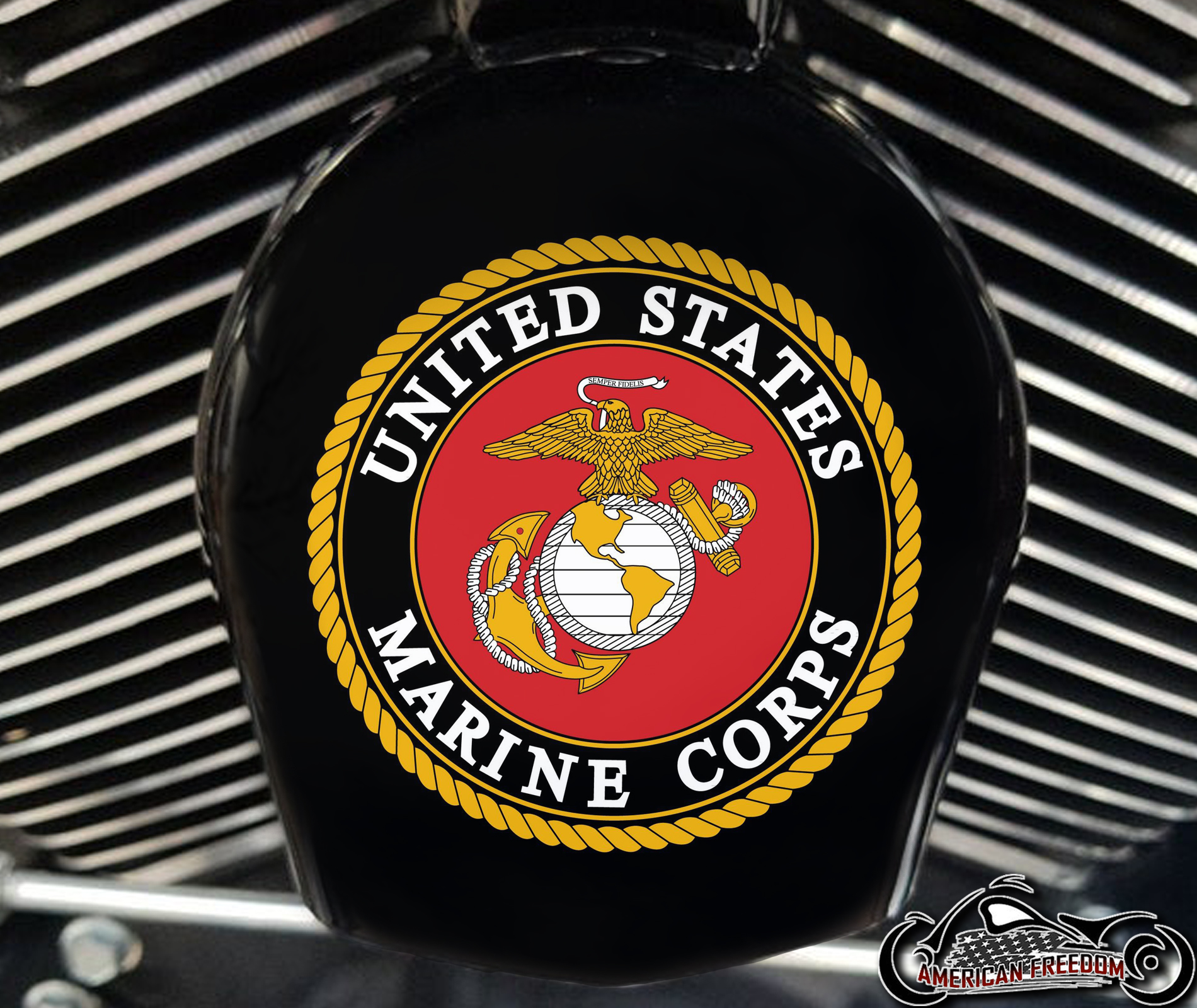 Custom Horn Cover - Marines Crest